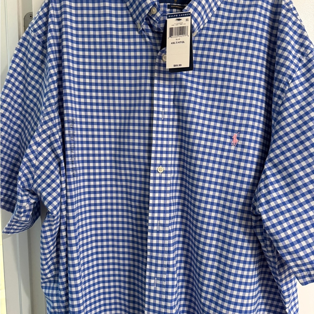 Ralph Lauren Men's Blue Gingham Shirt